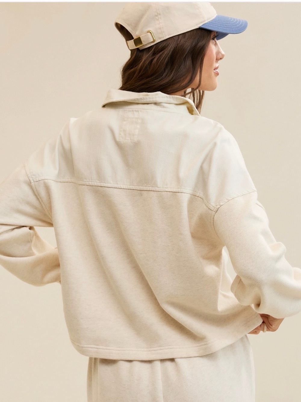 Aerie NWOT First class sweatshirt color cream size medium - Picture 2 of 16